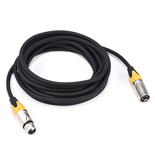 Product Cover 16.5ft DMX Cable, MFL 3 Pin Signal XLR Male to Female Extra Long DMX Wire for Stage Party Lights DJ Lighting Connecting