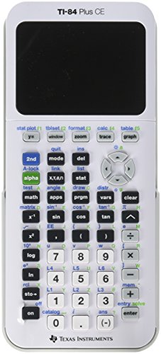 Product Cover Texas Instruments TI-84 Plus CE Graphing Calculator, White
