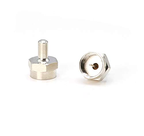 Product Cover THE CIMPLE CO - Coaxial F Type 75 Ohm Terminator | 10 Pack | 75 Ohm Resistor for Coax and RF - (F-Pin / F81) Install on Unused Ports in Your Cable, Satellite, Antenna, or Other RF System