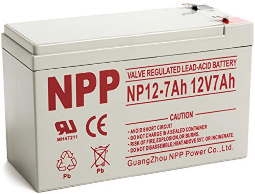 Product Cover NP12-7Ah 12V 7Ah AGM Rechargeable Maintenance Free Valve Regulated Sealed Lead Acid Battery with F2 Terminal