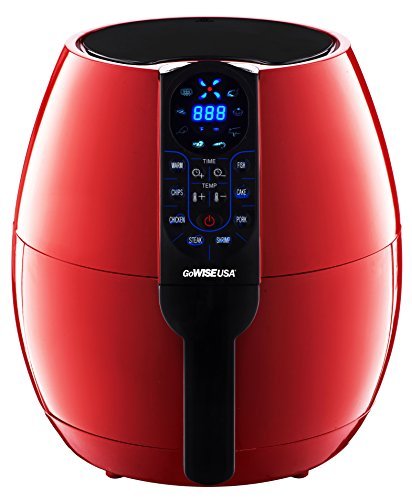Product Cover GoWISE USA 3.7-Quarts 8-in-1 Air Fryer + 50 Recipes for your Air Fryer Book (3.7-QT Red Air Fryer)