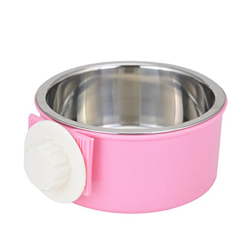 Product Cover Guardians Crate Dog Bowl Removable Stainless Steel Water Food Feeder Bows Cage Coop Cup for Cat Puppy Bird Pets