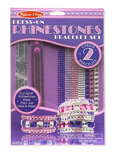Product Cover Melissa & Doug Press-On Rhinestones Bracelet-Making Set (Makes 2 Bracelets, Great Gift for Girls and Boys - Best for 5, 6, 7, 8, 9 Year Olds and Up)