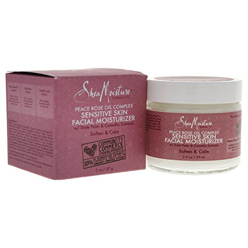 Product Cover Shea Moisture Peace Rose Oil Complex Sensitive Skin Facial Moisturizer for Unisex, 2 Ounce