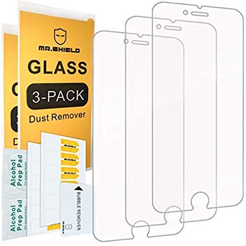 Product Cover Mr.Shield [Tempered Glass] Screen Protector For iPhone 6 / iPhone 6S / iPhone 7 / iPhone 8 [3-Pack] Screen Protector