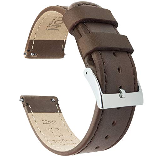 Product Cover 22mm Saddle Brown - Barton Quick Release - Top Grain Leather Watch Band Strap