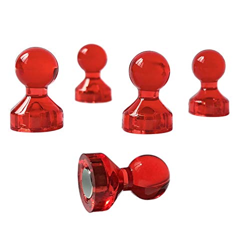 Product Cover Red Magnetic Push Pins (Set of 30) Vibrant Red Color Translucent Fridge Magnets