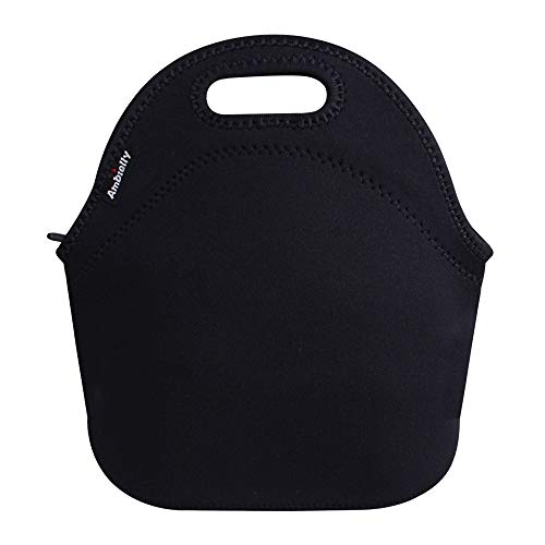 Product Cover Ambielly Neoprene Lunch Bag/Lunch Box/Lunch Tote/Picnic Bags Insulated Cooler Travel Organizer (Black)