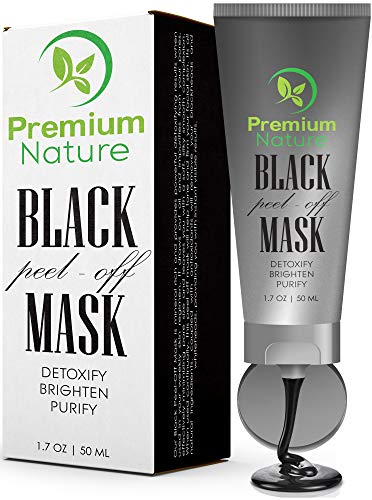 Product Cover Blackhead Remover Peel Off Mask - Black Charcoal Face Mask Deep Detox Cleanser for Blackheads Pore Minimizer Facial Black Head Masks, Reduce Pores Pimple & Acne Absorbs Dirt & Oil Brighten & Purify