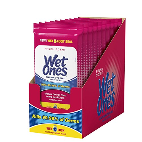 Product Cover Wet Ones Antibacterial Hand Wipes, 20 Count (Pack Of 10)