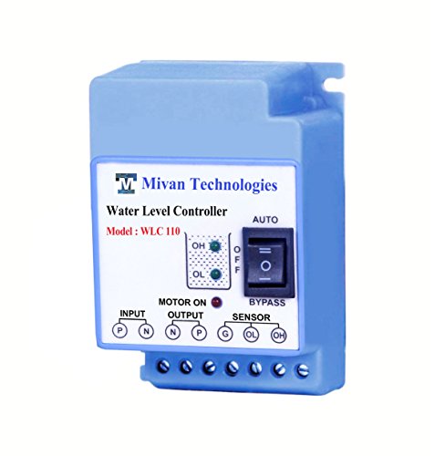 Product Cover Mivan Technologies Plastic ABS Fully Automatic Water Level Controller and 3 Sensors Supply 230VAC (Blue)