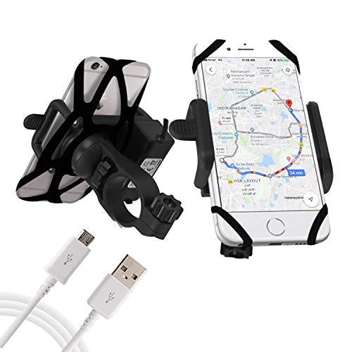 Product Cover Blackcat Bike Mobile Charger Holder with Cable | Fast Charge 2.1A