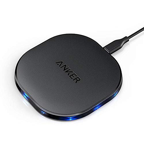 Product Cover Anker 10W Wireless Charger, Qi-Certified Wireless Charging Pad, PowerPort Wireless 10 Compatible iPhone XS MAX/XR/XS/X/8/8 Plus, 10W Fast-Charging Galaxy S10/S9/S9+/S8/S8+(No AC Adapter)