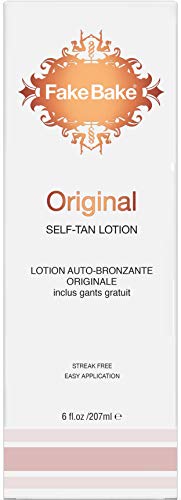 Product Cover Fake Bake Self Tanning Lotion Original Formula | Tanning Solution with Fast Acting Results | Streak Free Easy Application | 6 fl oz