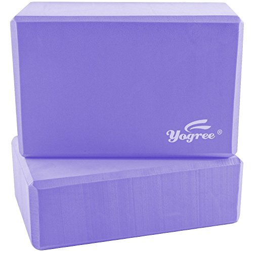 Product Cover yogree High Density EVA Foam Brick Yoga Block, (9 x 6 x 4) Inches - Lavender, 2 Piece