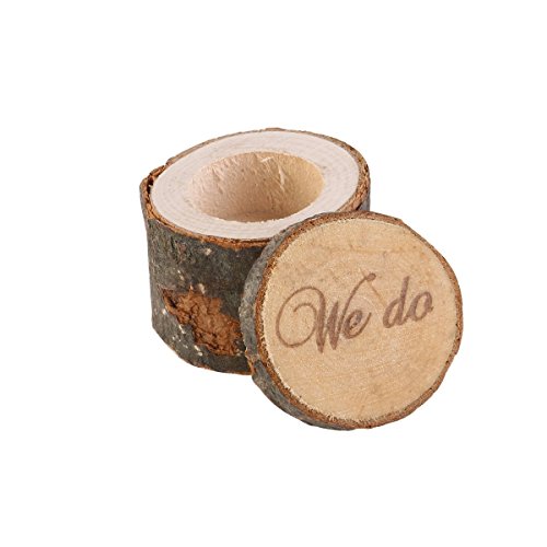 Product Cover Tinksky Wedding Ring Box , Wedding Ring Bearer , Rustic Ring Box ,Wooden Printed We Do