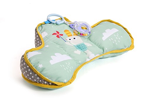 Product Cover Taf Toys Baby Tummy Time Pillow | Perfect for 2-6 Months Old Babies, Enables Easier Development & Easier Parenting, Natural Developmental, Comfortable Tummy Time, Ergonomic Design, Detachable Toys