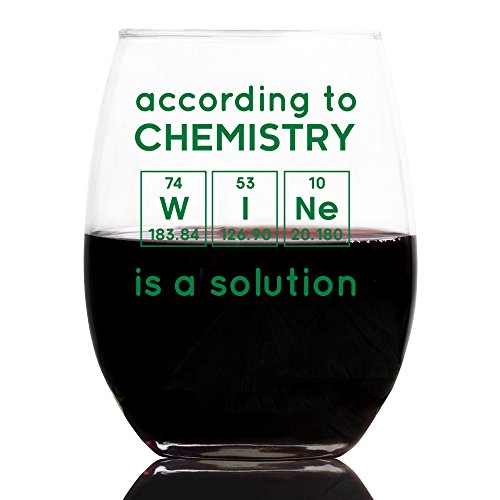 Product Cover customgift Funny Wine Glass, Periodic Table, Birthday Science Teachers Day, 21 oz.