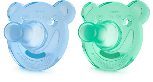 Product Cover Philips Avent Soothie Pacifier, 3+ months, Green/Blue, Bear Shape, 2 pack, SCF194/04