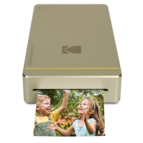 Product Cover Kodak Mini Portable Mobile Instant Photo Printer - Wi-Fi & NFC Compatible - Wirelessly Prints 2.1 x 3.4 Images, Advanced DyeSub Printing Technology (Gold) Compatible with Android & iOS