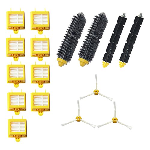 Product Cover Amyehouse Replacement Parts Kit Includes Bristle Brush & Flexbile Beater & Side Brush & Hepa Filters for Irobot Roomba 700 Series 760 770 780 790 Vacuum Accessories