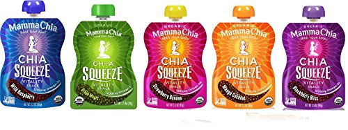 Product Cover Mamma Chia Squeeze 5 variety (10 pack) Wild Raspberry,Green Magic,Blackberry bliss,Strawberry ,Mango coconut