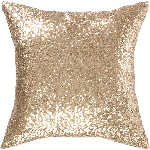 Product Cover Kevin Textile New Year Decorative Euro Throw Pillow Cover Sham Solid Luxurious Sequin Throw Pillow Cover Sham,18