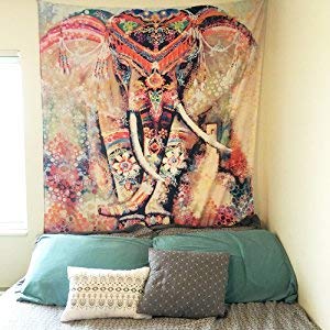 Product Cover CHICVITA Elephant Tapestry Wall Hanging Decor Indian Home Hippie Bohemian Tapestry for Dorms