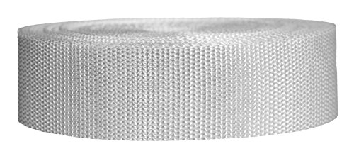 Product Cover Strapworks Heavyweight Polypropylene Webbing - Heavy Duty Poly Strapping for Outdoor DIY Gear Repair, 1.5 Inch x 10 Yards, White
