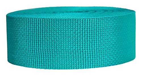 Product Cover Strapworks Lightweight Polypropylene Webbing - Poly Strapping for Outdoor DIY Gear Repair, Pet Collars, Crafts - 2 Inch x 25 Yards - Teal