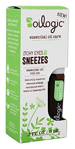 Product Cover Oilogic Itchy Eyes & Sneezes Essential oil blend Allergy Symptom Relief for toddlers and kids. Seasonal Respiratory and Sinus Remedy. Roll-On 45OZ
