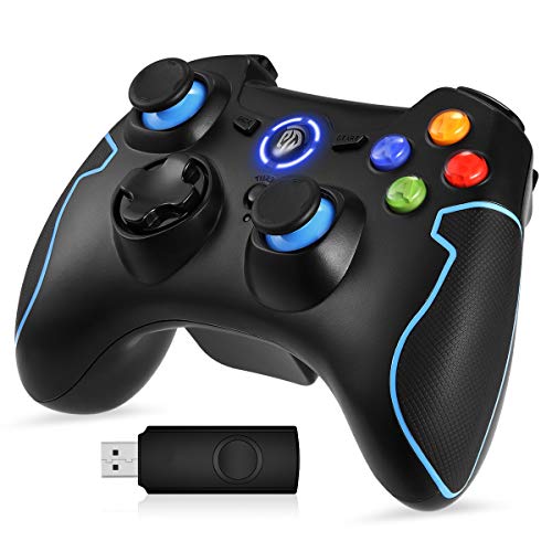 Product Cover EasySMX 2.4G Wireless Controller for PS3, PC Gamepads with Vibration Fire Button Range up to 10m Support PC (Windows XP/7/8/8.1/10), PS3, Android, Vista, TV Box Portable Gaming Joystick Handle