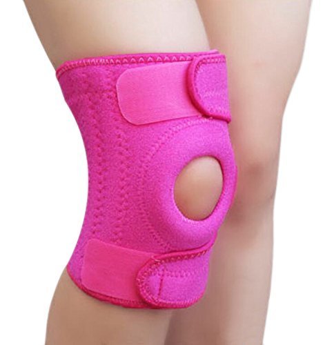 Product Cover BeeChamp Adjustable Neoprene Knee Support Kneecap Compression Sleeve Open Patella Brace (Pink)