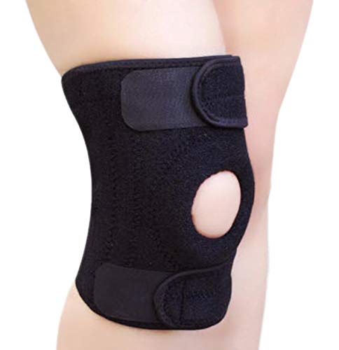 Product Cover BeeChamp Adjustable Neoprene Knee Support Kneecap Compression Sleeve Open Patella Brace (Black)