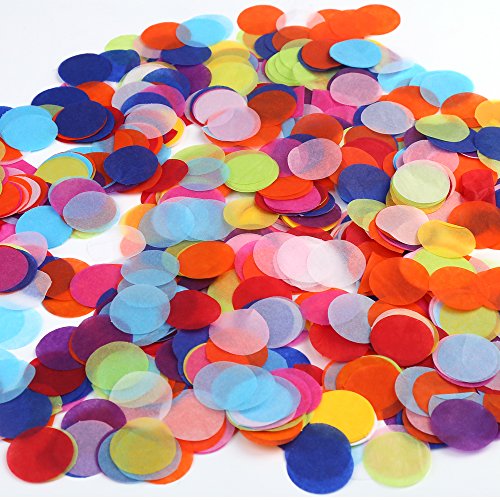 Product Cover DECORA 1.2 Inch 2000 Pieces Multicolor Circle Paper Confetti for Party Wedding Decorations