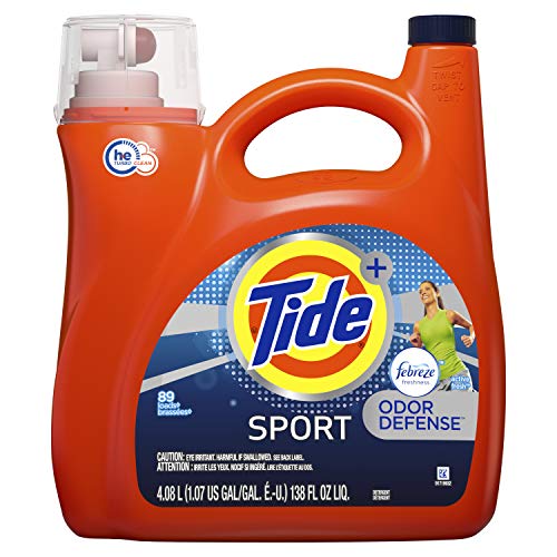 Product Cover Tide Plus Febreze Sport Active Fresh Scent HE Turbo Clean Liquid Laundry Detergent, 3700087518,72 Loads 138 oz