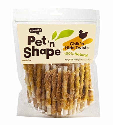 Product Cover Pet 'n Shape Chicken Hide Twists - All Natural Dog Treats, Chicken, Small, 1 Lb