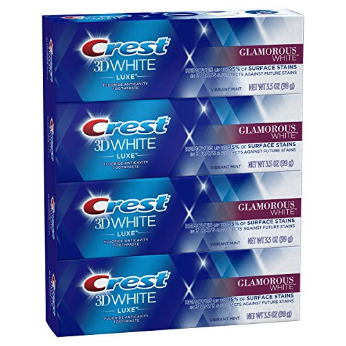 Product Cover Crest Toothpaste 3D White Luxe Glamorous White, 3.5oz (Pack of 4)