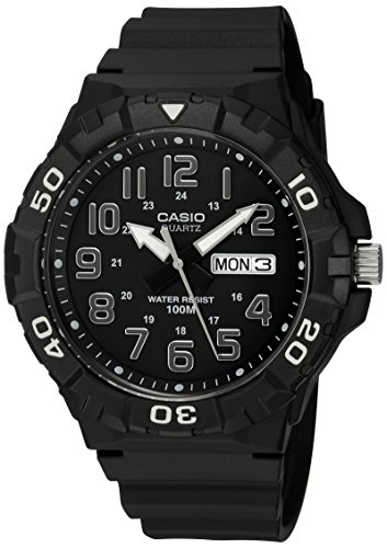 Product Cover Casio Men's Classic Quartz Watch with Resin Strap, Black, 20 (Model: MRW-210H-1AVCF)