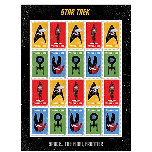 Product Cover Star Trek Enterprise classic TV Sheet of 20 Forever Postage Stamps Scott 5132-35 By USPS