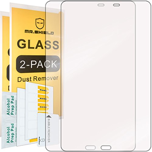 Product Cover [2-Pack]-Mr.Shield for Samsung Galaxy Tab A 10.1 Inch (2016) [Not Fit for 2017/2018/2019] [Tempered Glass] Screen Protector [0.3mm Ultra Thin 9H Hardness 2.5D Round Edge] with Lifetime Replacement
