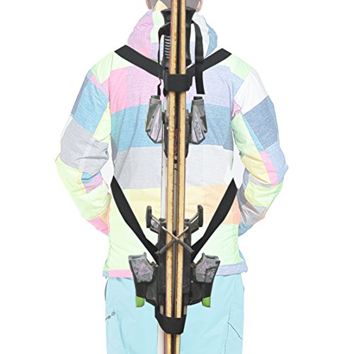 Product Cover YYST Ski Tote | Skis and Poles Backpack Carrier | Ski and Pole Carry Sling Strap| ski Shoulder Strap -Hold Your Poles Together -Free Your Hand! Stronger Than One Single Sling.