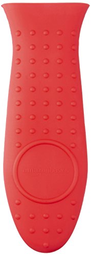 Product Cover AmazonBasics Silicone Hot Skillet Handle Cover Holder, Red