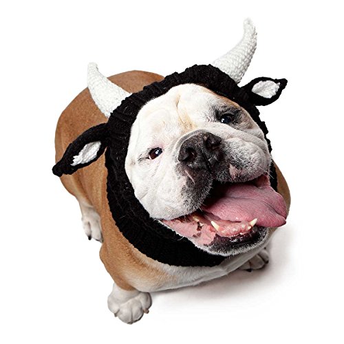 Product Cover Zoo Snoods Bull Dog Costume - Neck and Ear Warmer Headband for Pets (Large)