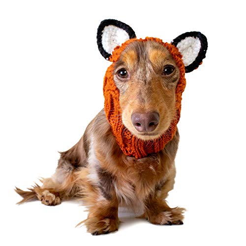 Product Cover Zoo Snoods Fox Dog Costume - Neck and Ear Warmer Headband for Pets (Small)