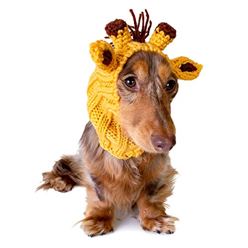 Product Cover Zoo Snoods Giraffe Dog Costume - Neck and Ear Warmer Headband for Pets (Small)