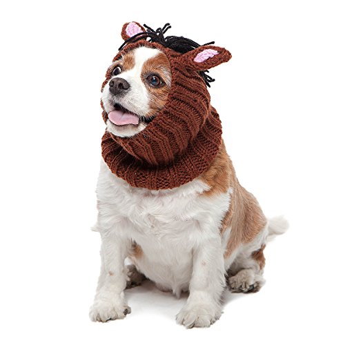 Product Cover Zoo Snoods Horse Dog Costume - Neck and Ear Warmer Headband for Pets (Medium)