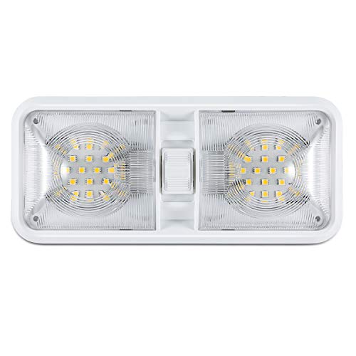 Product Cover Kohree 12V Led RV Ceiling Dome Light RV Interior Lighting for Trailer Camper with Switch, White, 600 Lumens