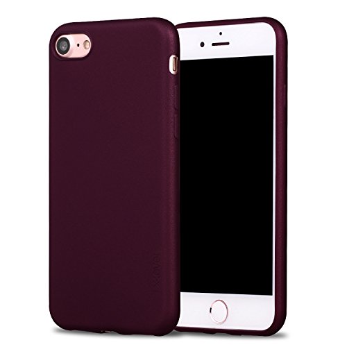 Product Cover X-level iPhone 7 Case, iPhone 8 Case,Ultra Thin Soft TPU Back Cover Phone Case for Women Matte Finish Coating Grip Cover Compatible iPhone 7 (2016)/iPhone 8 (2017) - 4.7'' WineRed