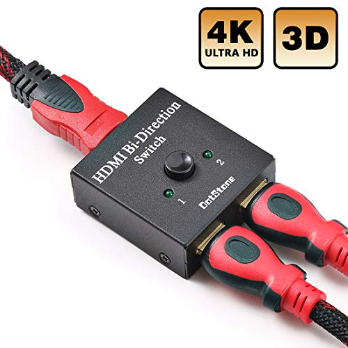 Product Cover DotStone HDMI Switch Bi-Direction 4K HDMI Splitter 2 x 1/1 x 2 No External Power Required 2 Ports HDMI Switcher Supports Ultra HD 4K 3D 1080P for PS4 Xbox Fire Stick Roku